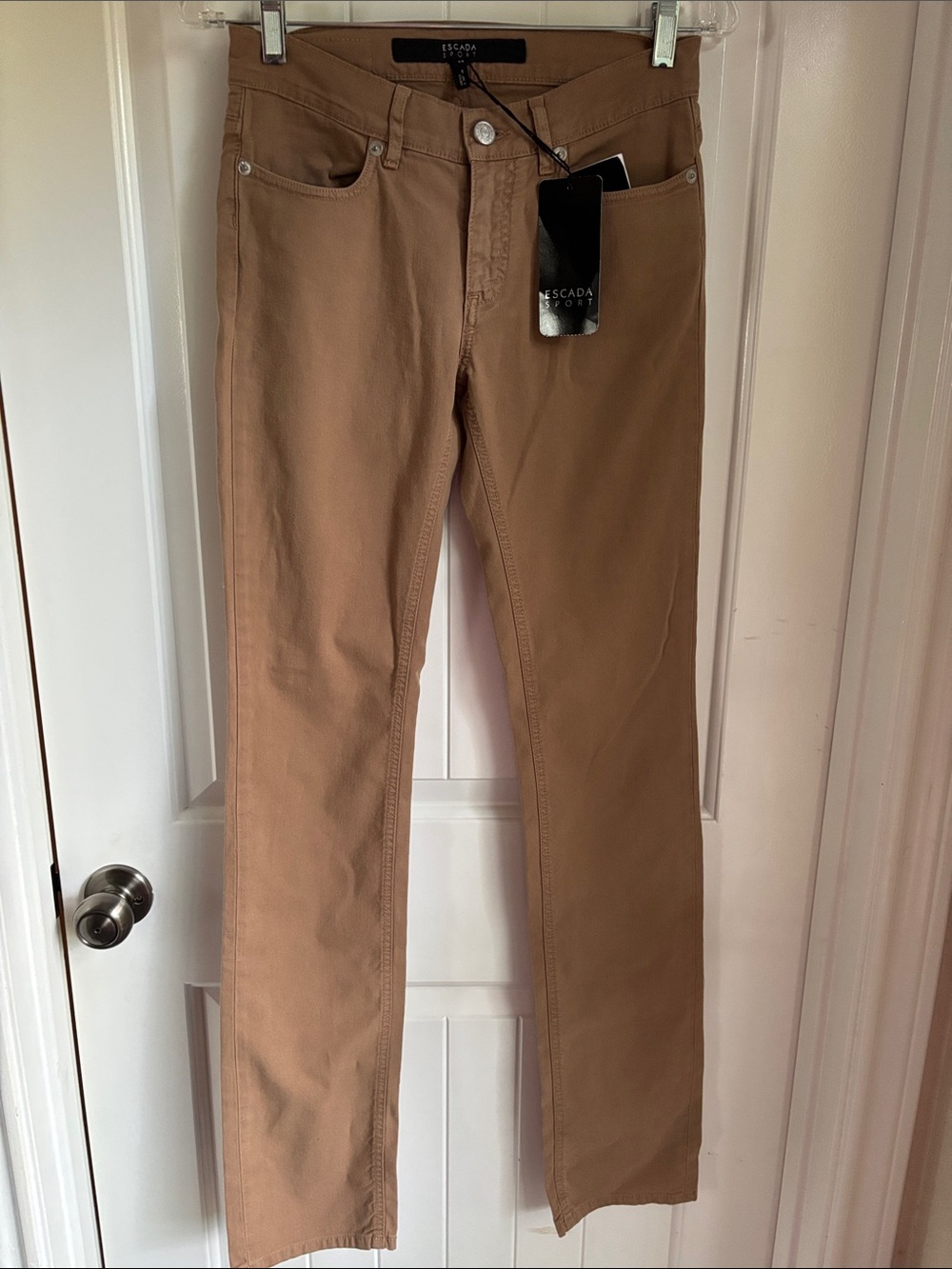 Escada Tan Straight-Leg Jeans